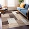 World Rug Gallery Contemporary Distressed Boxes Soft Area Rug 5' x 7' Brown 3005BROWN5X7 - alternate 2